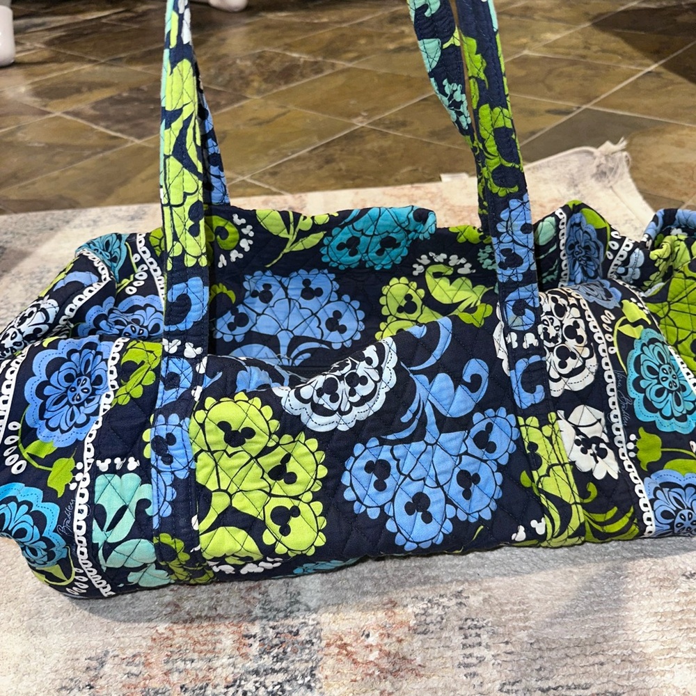 Vera Bradley Disney Blue and Green Floral Travel Bag